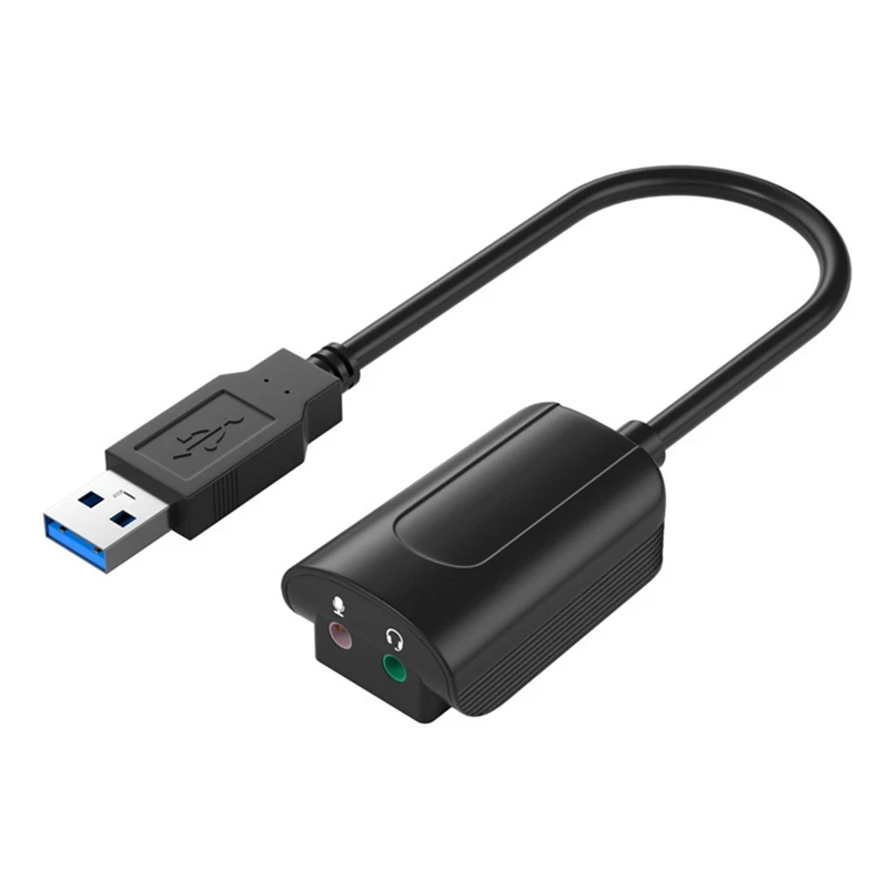

USB-адаптер звуковой карты Виртуальный канал 7.1 с кабельным микрофоном Звуковые карты интерфейса 3,5 мм