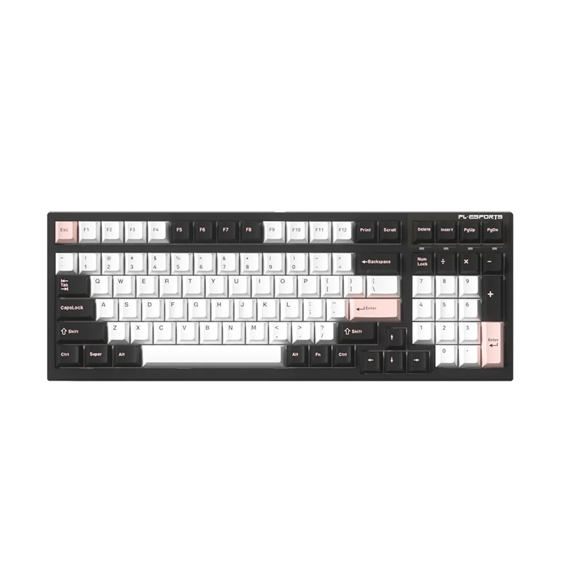 FL ESPORTS FL100 RGB 100Keys Gaming Mechanical Keyboard 2.4G Wireless/Bluetooth/Wired Keyboard 3Mode PC Full Key Hot Swap