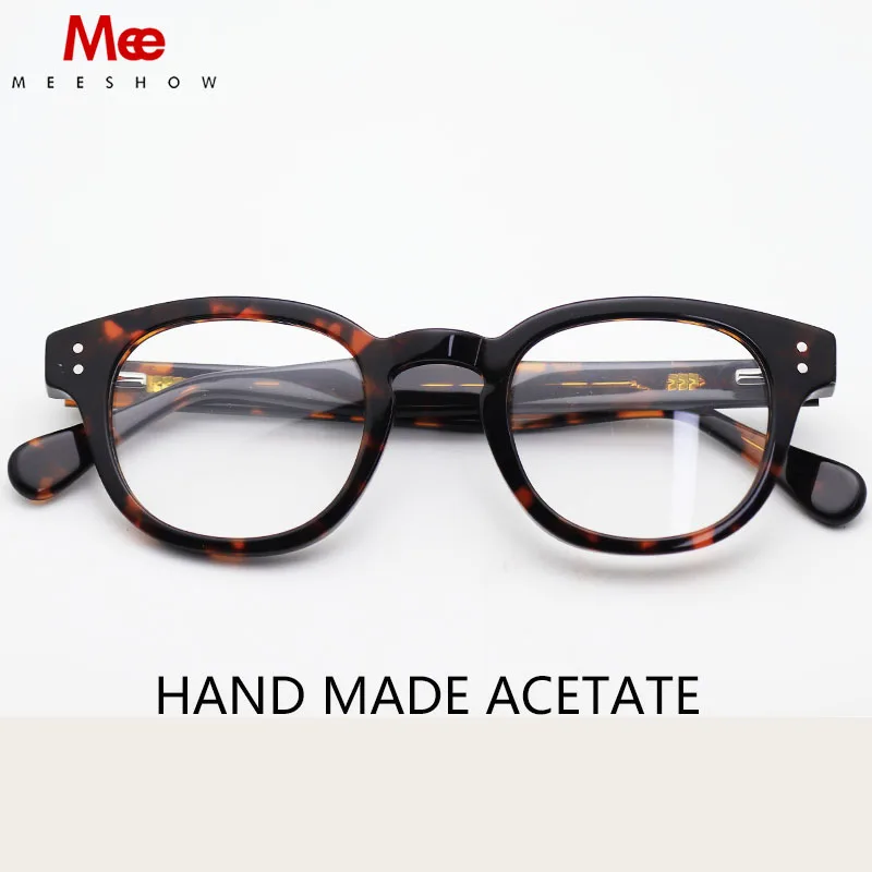

Очки MEESHOW: Новинка! Классические ацетатные оправы ручной работы для мужчин и женщин. Модные оправы для очков по рецепту (для близорукости). Оптические оправы 1513.