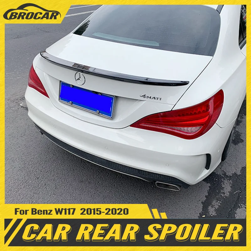 

Задний спойлер для багажника Mercedes W117 CLA Class CLA200 CLA220 CLA260 CLA45 2015-2020, чехол для багажника из углеродного волокна