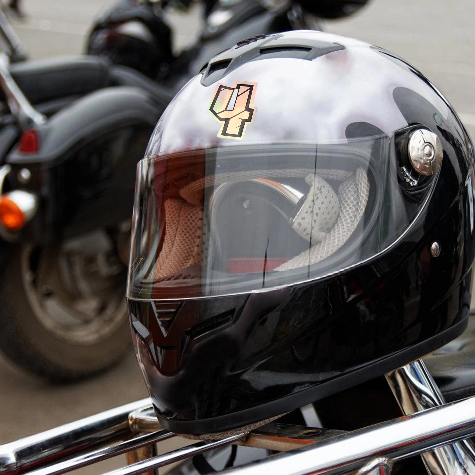 

Светоотражающие водонепроницаемые наклейки с цифрами 0-9, радужные стикеры для мотоциклов, хоккея, футбольного снаряжения, автомобилей, окон, дверей