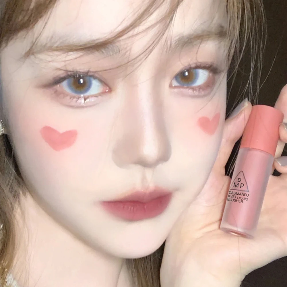 Peach Cream Blush Eyeshadow Smooth Make Up Liquid Eye Face Pink Blusher Tint Face Contour Brightens Makeup Daily Cosmetics