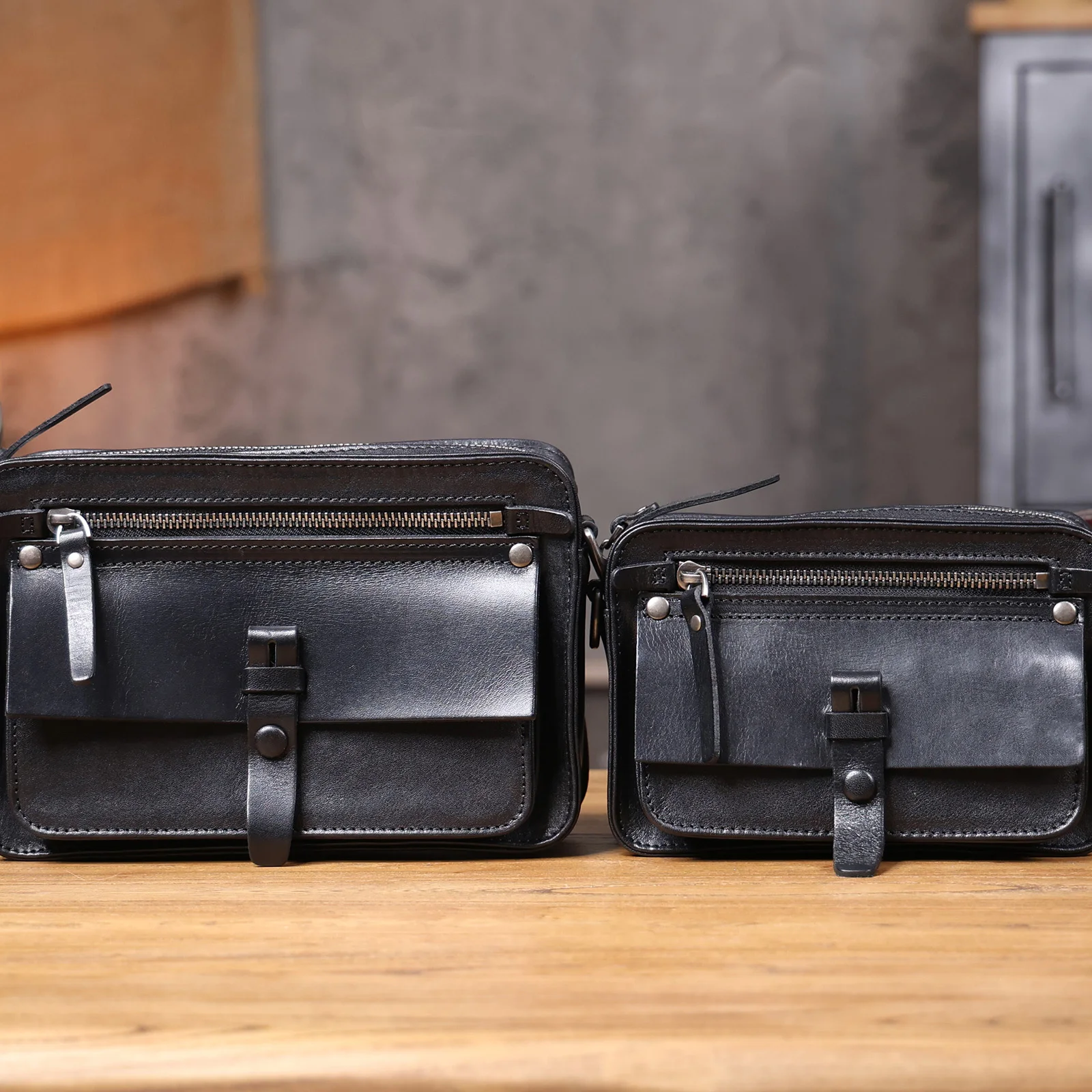 Vintage-Umhängetasche für Herren aus hochwertigem Rindsleder, modische Casual-Crossbody-Tasche, pflanzlich gegerbte Echtleder-Schultertasche – Detail 12