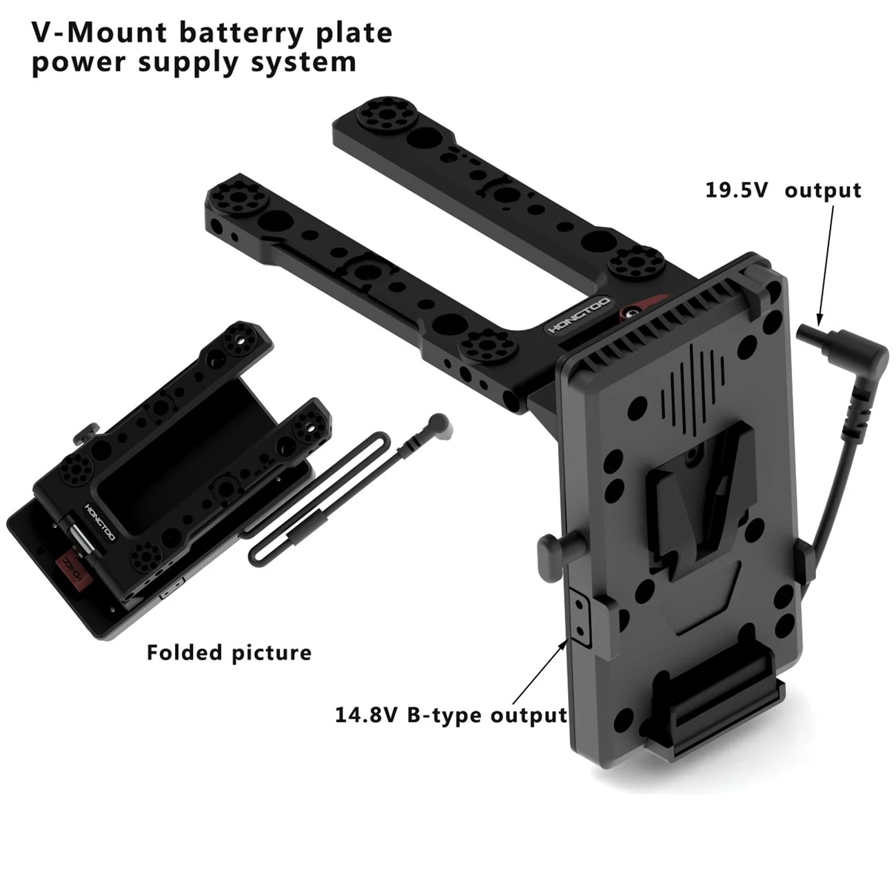 Camera Cage Armor Rig for SONY FX6 Vertical shot Armor With V mount power supply systems