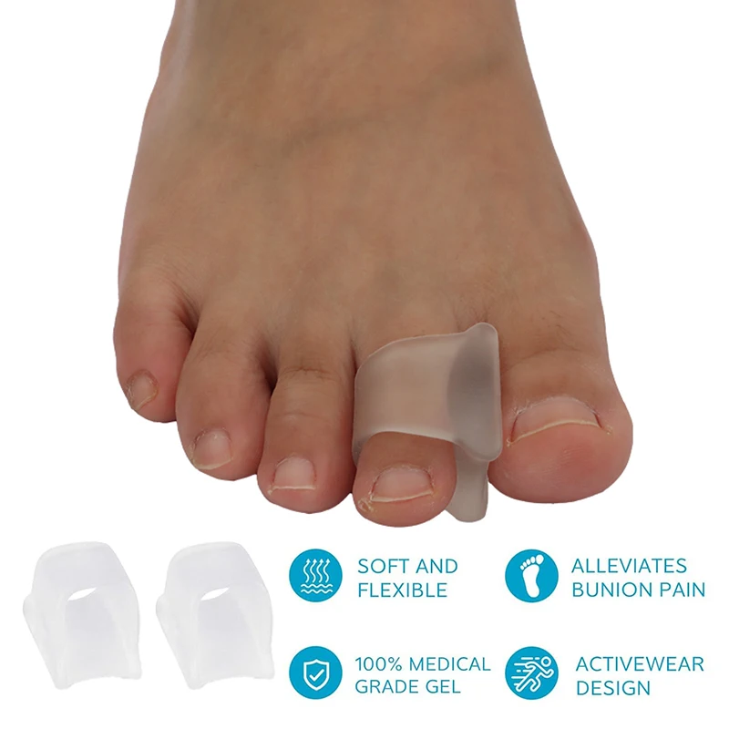 Pexmen 2Pcs Hammer Toe Corrector Hammertoe Straightener for Curled Crooked Bent Claw Toes Overlapping and Rubbing Toe Protector