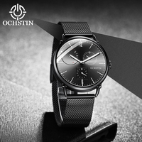 OCHSTIN Mens Watches Top Brand Luxury Stainless Steel Japan Chronograph Movt Quartz Wristwatch Luminous Male Business Waterproof
