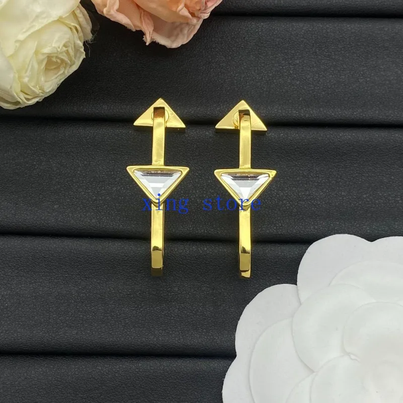 2024 Fashion New Style Classic Geometric Cutting Crystal Inlaid Women's Earrings