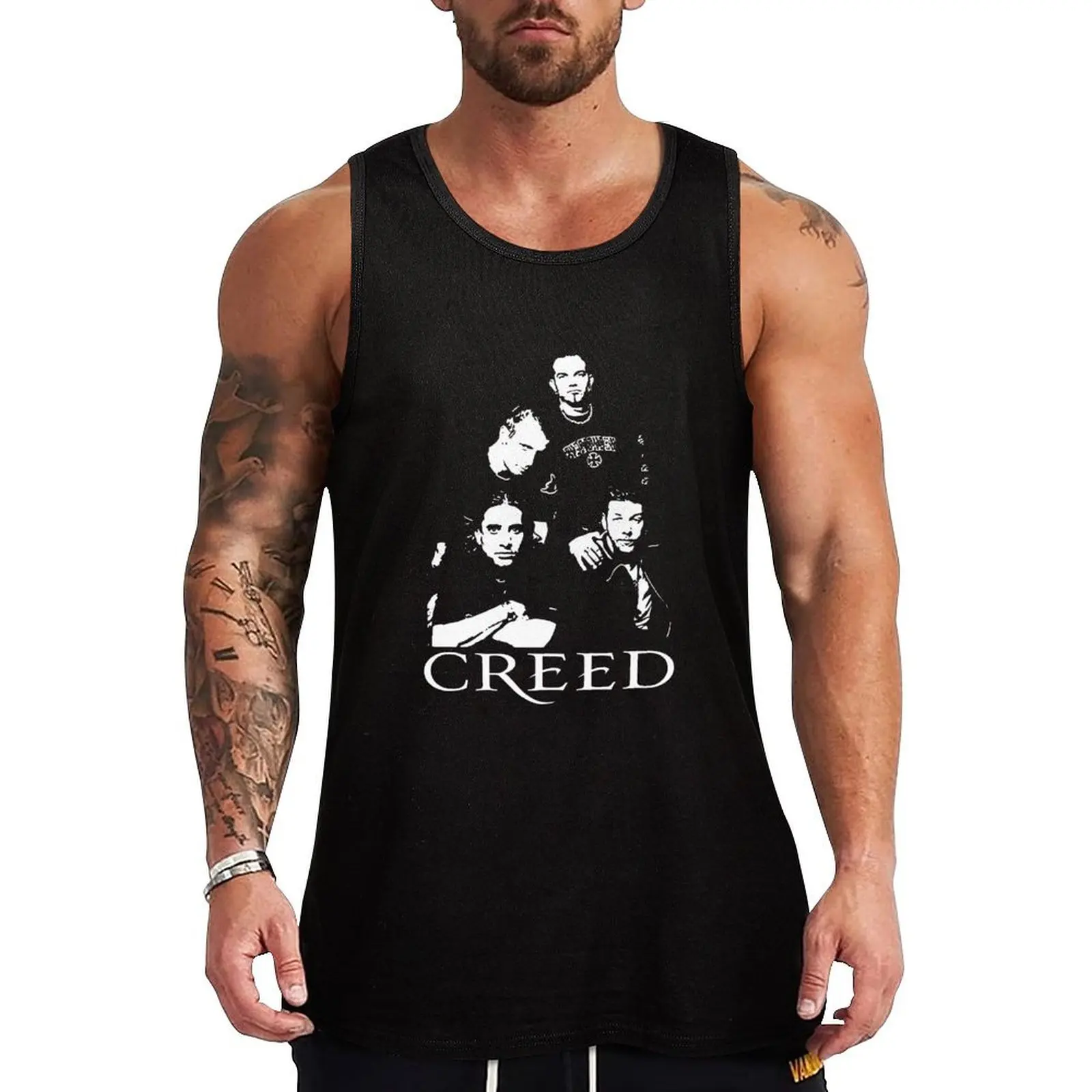 Creed rock music poster Tank Top anime clothes gym men