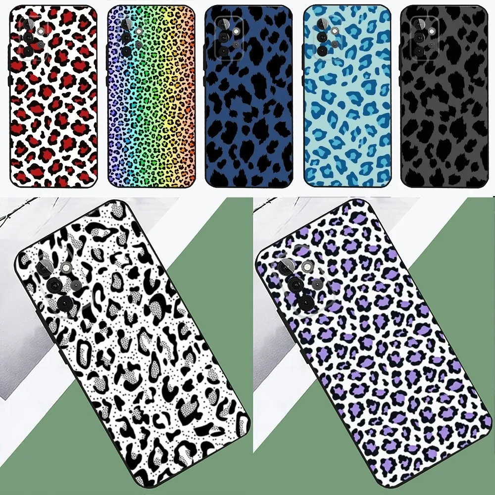 Leopard grain   Phone Case For SamsungS24,23,22,21,S20 ,Pro10,S30Plus,S9,20lite Ultra Black Cover