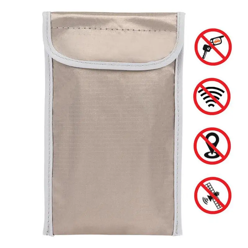 Signal Blocking Faraday Case Mobile Phone RF Signal Blocker Anti-Radiation Signal Shielding Pouch Car Key Cell Phone Storage Bag