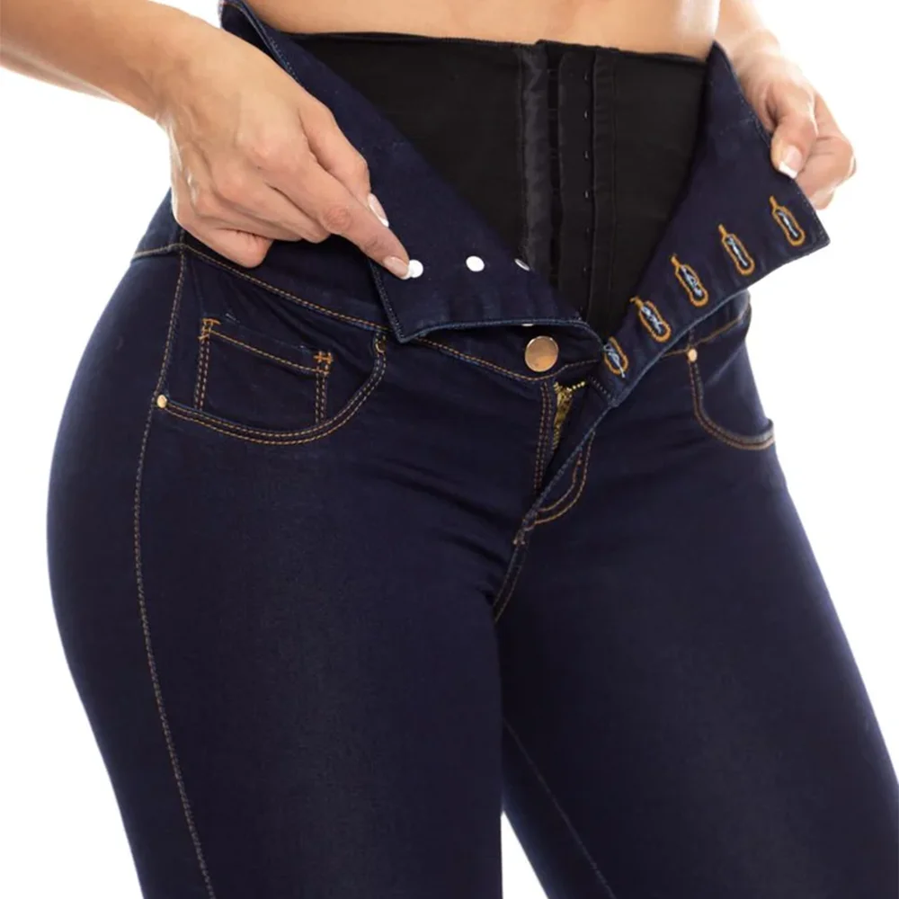 Imagem -03 - Jeans Preto de Cintura Alta para Mulheres Calça Lápis Sexy para Senhoras Calça Apertada e Emagrecedora Moda Primavera e Outono Nova Moda 2024