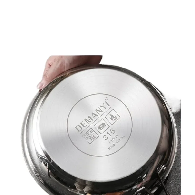 Professional 316 Stainless Steel Non-stick Pan for Gas Stove and Induction Cooker, Ideal for Cooking Eggs, Pancakes and Steaks