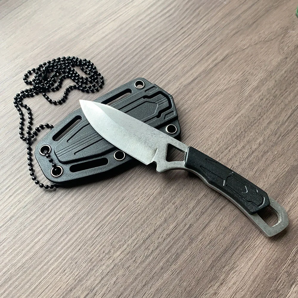 5CR13MOV Steel Fixed Blade Mini Kydex Sheath Knife ABS Handle Outdoor Camping Portable Pocket Small Neck Knives EDC Hand Tools