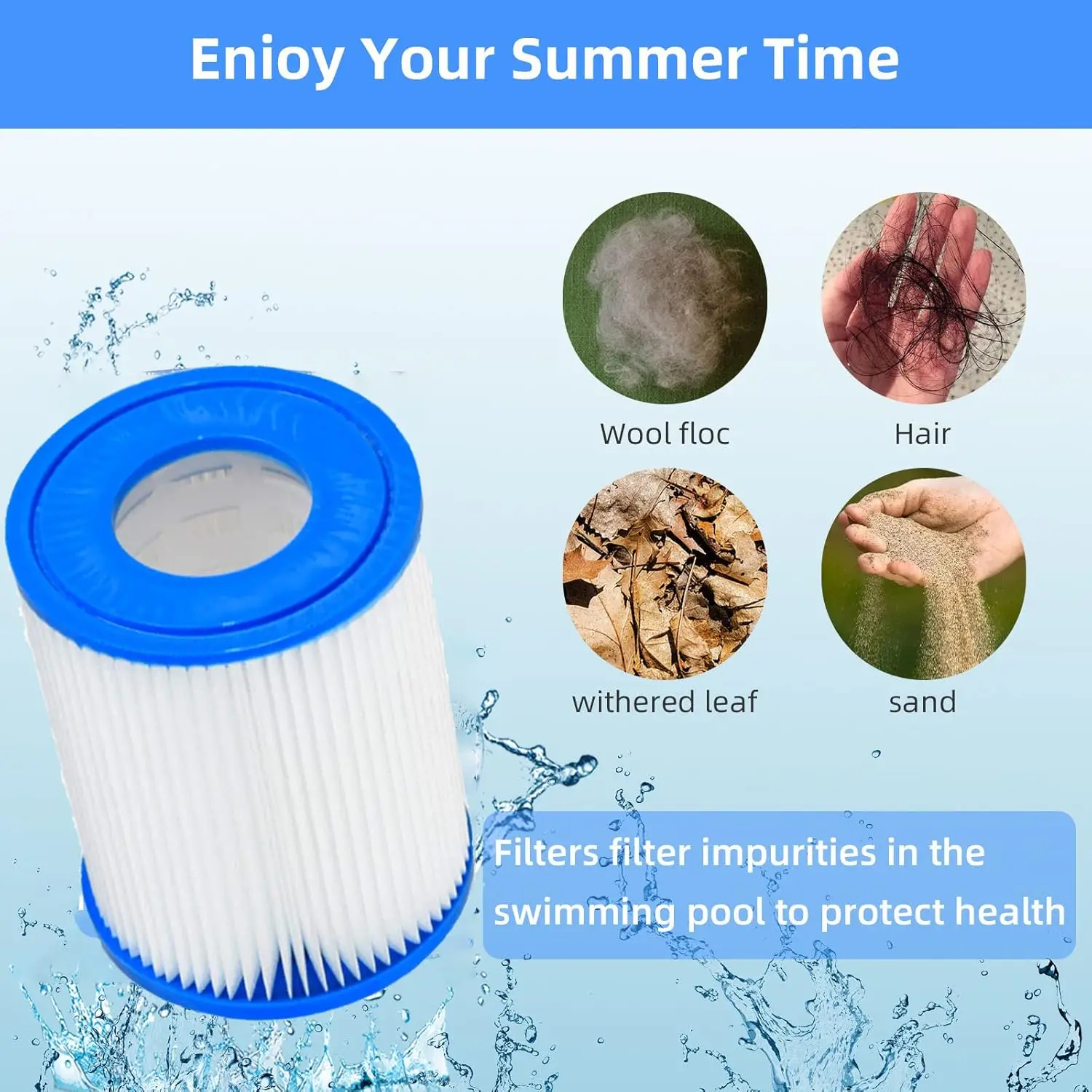 Filter Cartridge for Bestway II, Pool Spa Filter Cartridge for Flowclear II, for Lay Z Spa, 58094, 58383, 58386, 58117, 58386GS - view 5