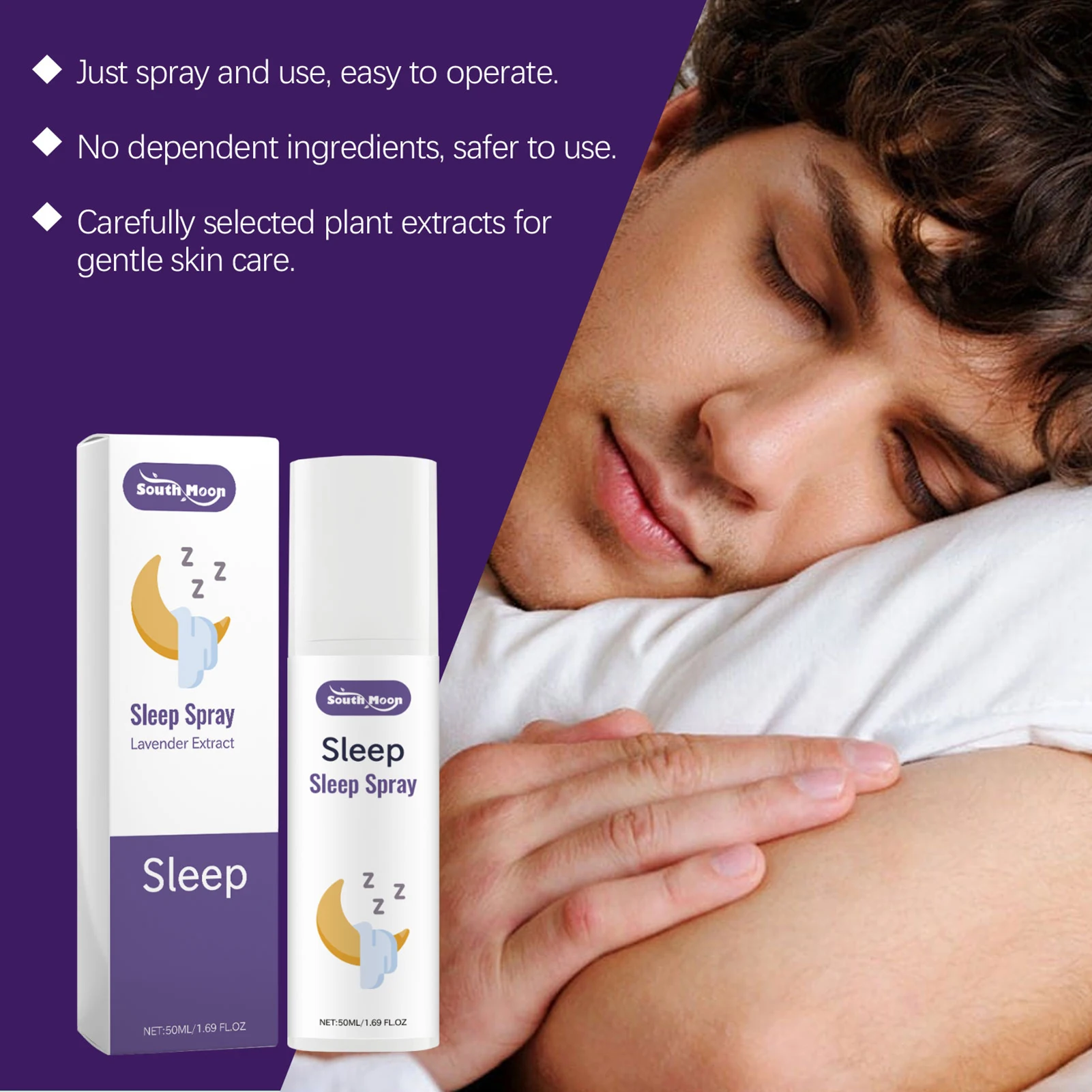 

Natural Sleep Aid Spray For Adults Fragrant Stress Relief Sleeping Mist Stress-free Unwinding