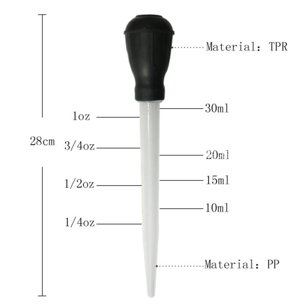 

Oil Drip Tube For BBQ 2PCS Plastic Oil Suction Tube 30ML Capacity Keep Meat Juicy And Flavorful Precise Measurements