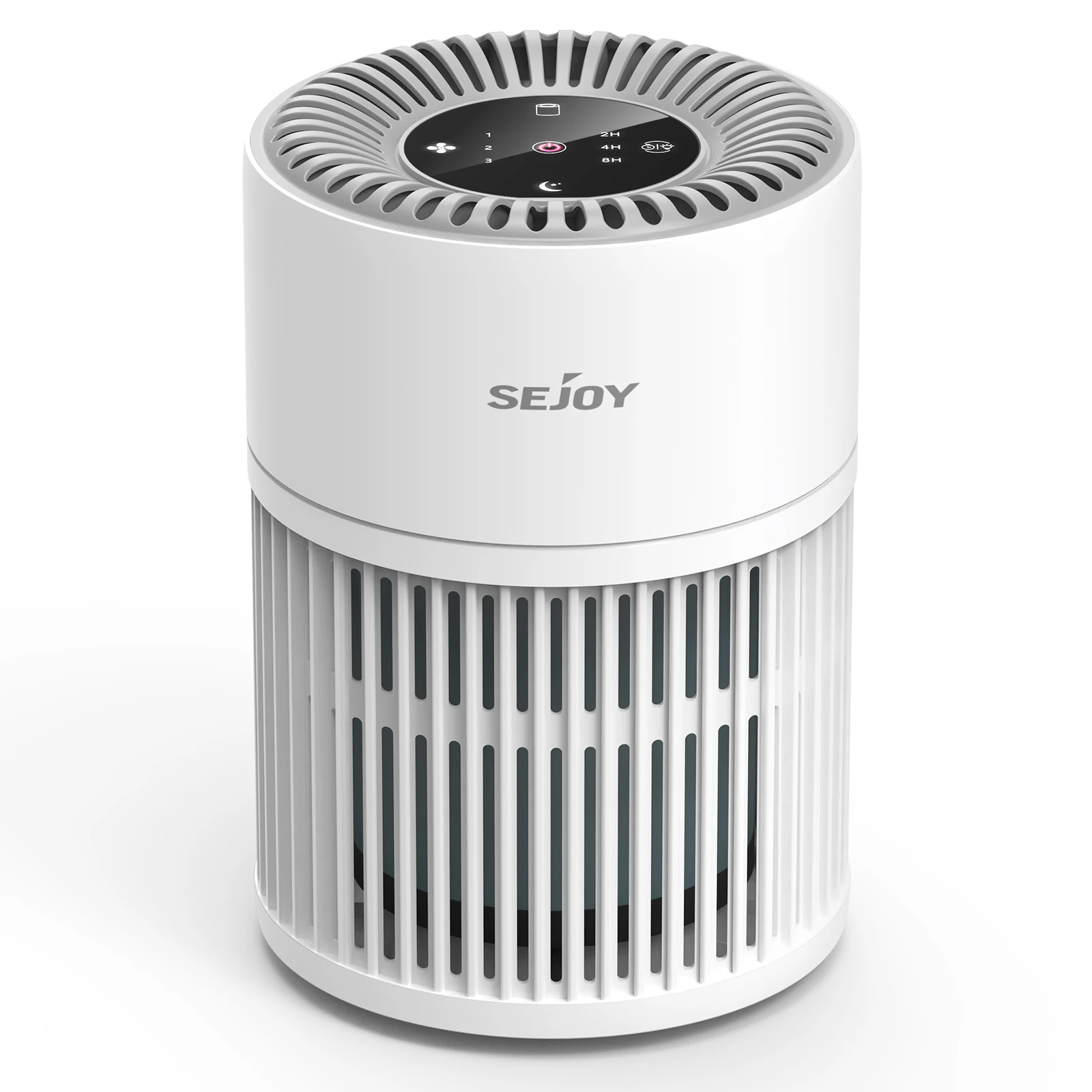 SEJOY Luftreiniger für Schlafzimmer und Zuhause mit 3-stufigem H13 HEPA-Filter, 12 W Energieeinsparung, Timer, Schlafmodus, HEPA-Luftfilter gegen Schimmel, Staub, Pollen, Gerüche, Tierhaare