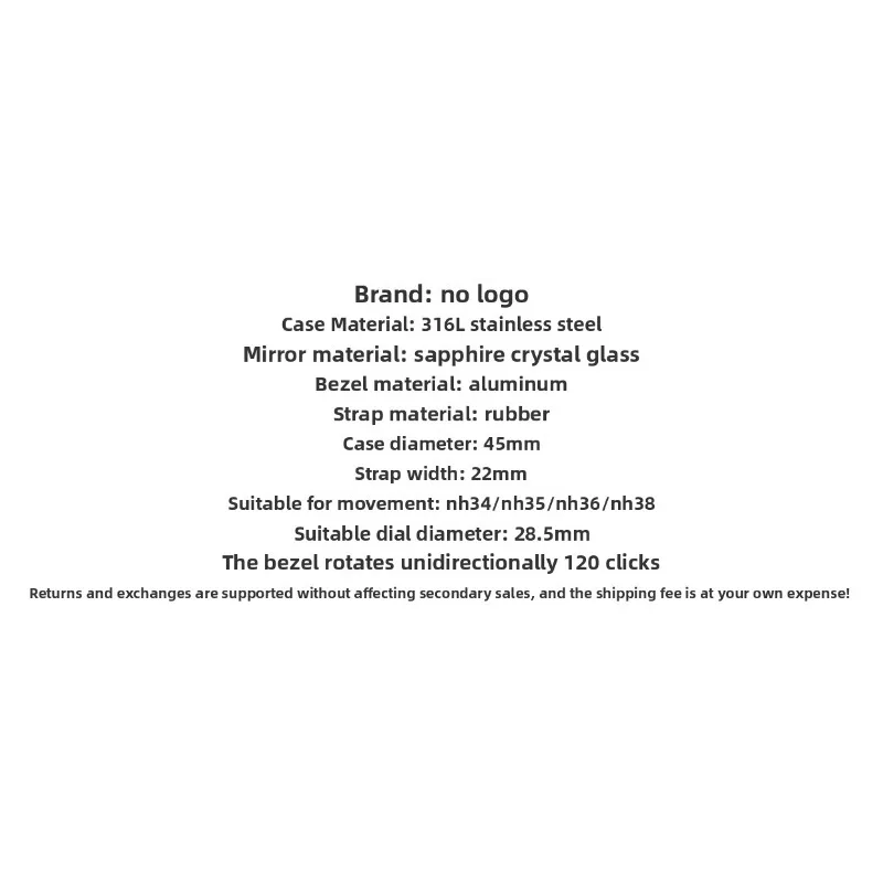 سلحفاة نموذج 316 الفولاذ المقاوم للصدأ الياقوت ل NH35 ساعة ميكانيكية للرجال تعديل لحركة NH36/34 #6
