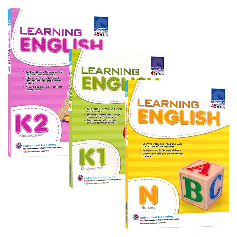 3 قطعة/المجموعة Sap تعلم الرياضيات والإنجليزية للأطفال الرياضيات كتاب سنغافورة رياض الأطفال الكتب المدرسية للأطفال المصنف