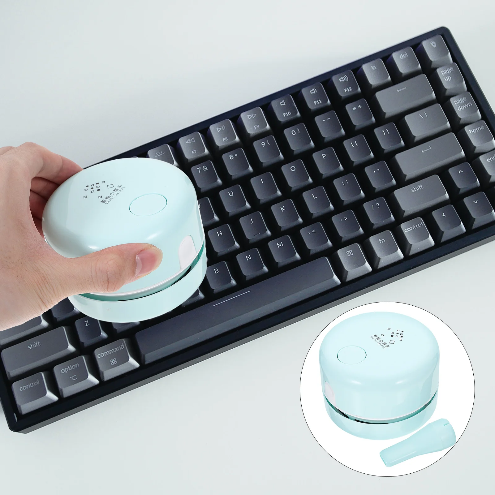 

1Pcs Desktop Vacuum Cleaner Compact Size for Easy Cleaning of Keyboards Tables Desks Portable Dust Suction Tool for Home Office