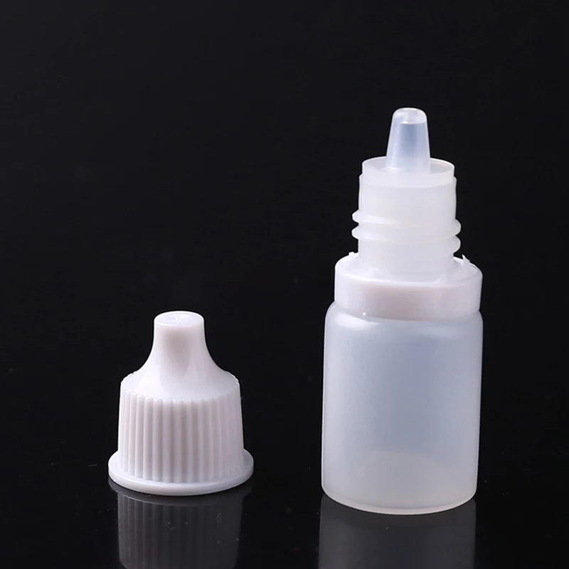 100pcs Dropper Bottles Squeezable Eye Drop Bottle Empty Plastic Liquid Eyedrops Vial 3ml 5ml 10ml 15ml 20ml 30ml 50ml 100ml