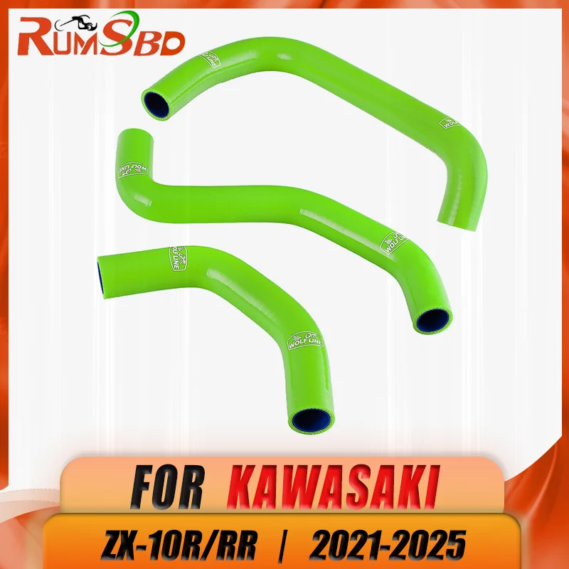 

Мотоциклетный силиконовый водяной радиатор, редуктор, локоть, гибкий шланг для Kawasaki ZX-10R/RR 2021-2025 2024 2023 2022