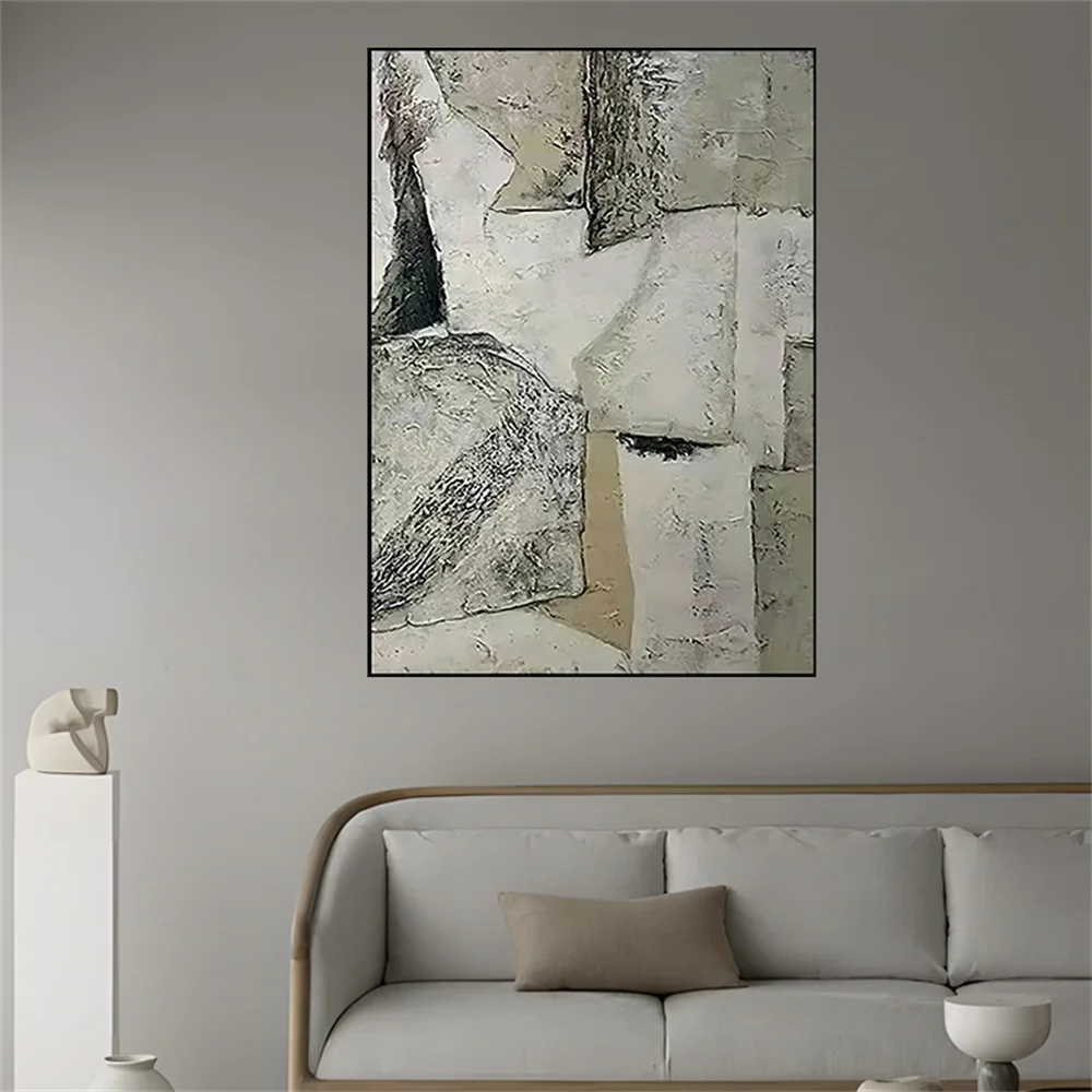 

100% Handpainted Knife Thick Flower Tree Oil Painting Peach Blossom Canvas Art Floral Pictures For Living Room Heavy Textured