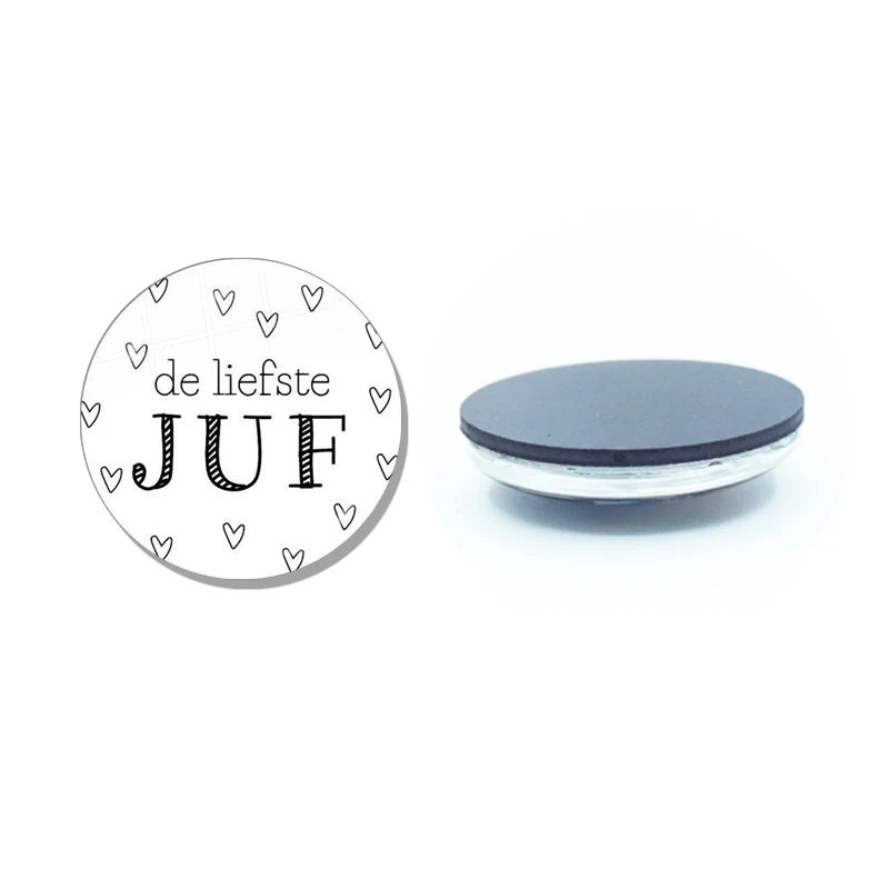 VOOR DE Liefste Juf Thank You Dear Fridge Magnet 30MM Glass Cabochon Magnetic Refrigerator Stickers Note Holder Home Decor Gift