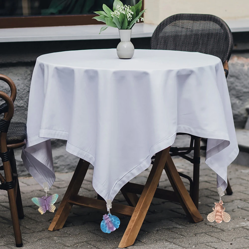 

8pcs Alloy Tablecloth Clips Heavy Duty Weights Fixed Decorations For Dining Room Outdoor Use Smooth No Burrs