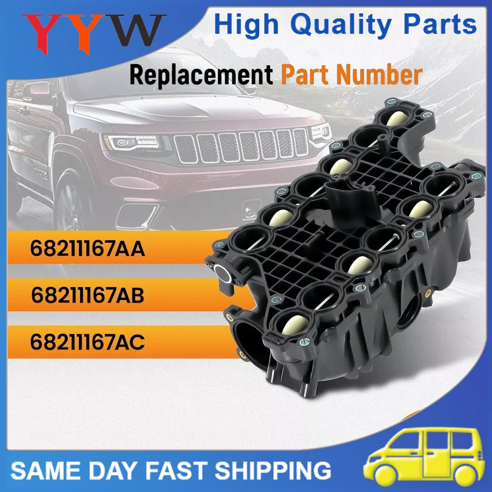 

High Quality Car Intake Manifold W/Control Model Durable 68211206AA For Jeep Grand Cherokee Ram 1500 3.0L V6 Diesel 2014-2018