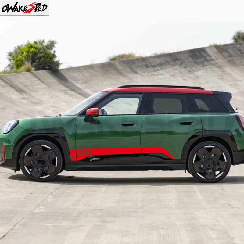 6 Pcs/Set Engine Cover Vinyl Hood Trunk For MINI Aceman J05 John Cooper Works 2025 2026 Union Jack Door Side Stripes Sticker