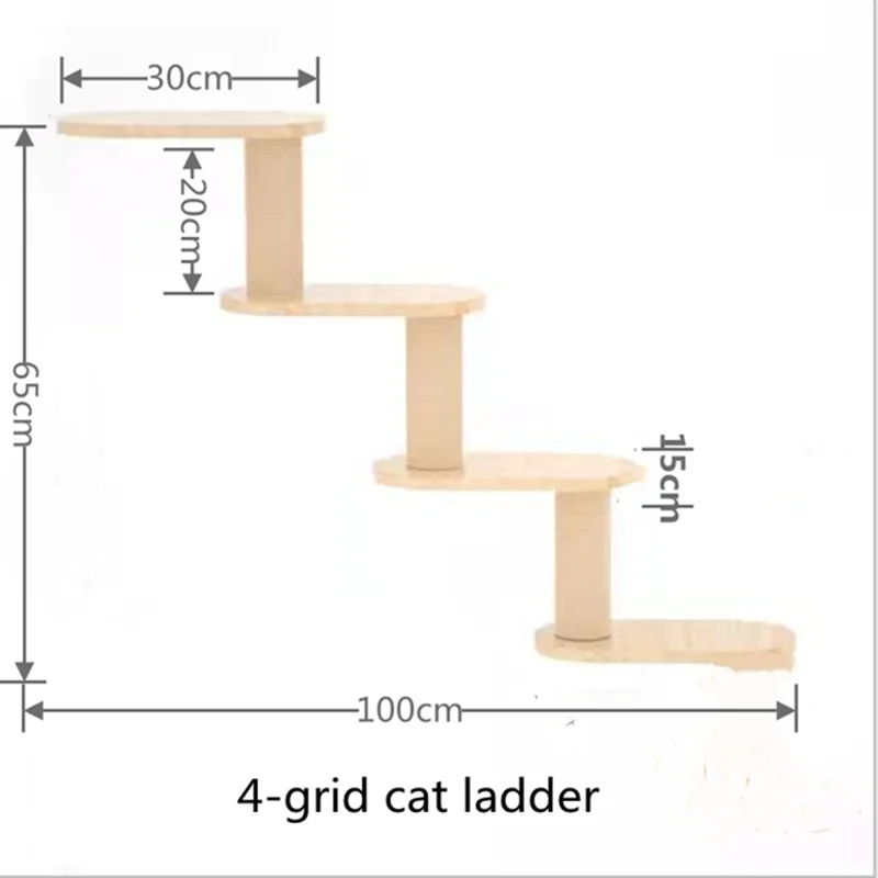 Imagem -02 - Quadro de Escalada de Parede de Gato Madeira Maciça Ninho de Gato Plataforma de Salto Coçar Pólo Escada Espaço