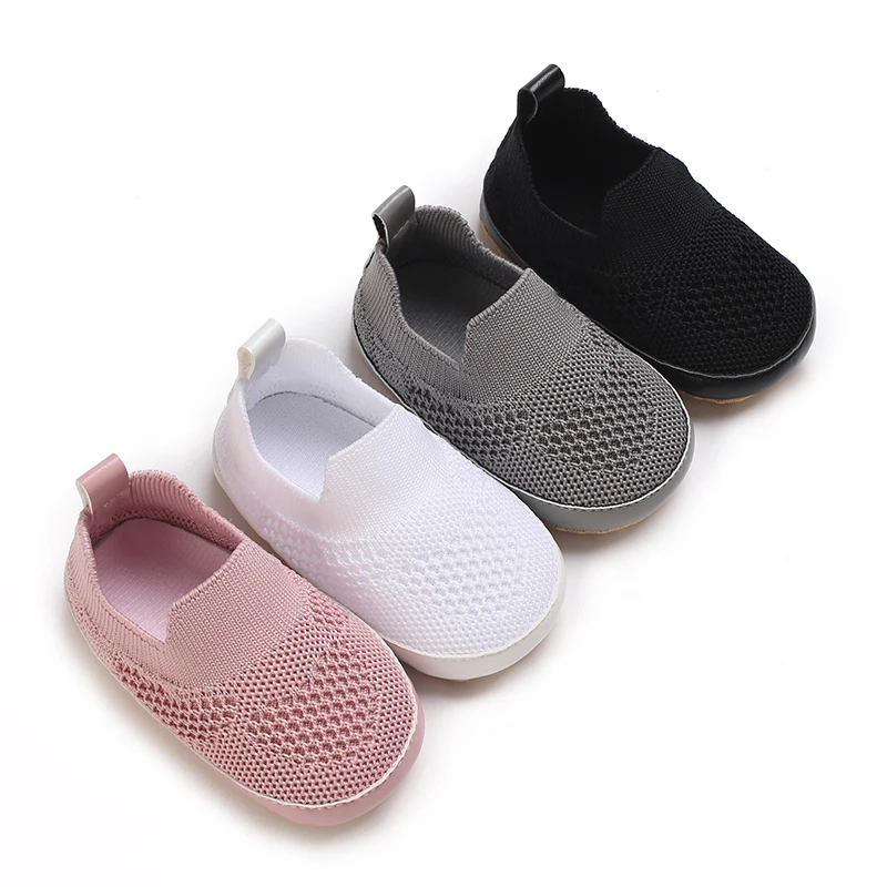 Multicolor Knitted Infant and Toddler Sports Shoes Children's Casual Shoes Baby Girls and Boys' First Step Shoes