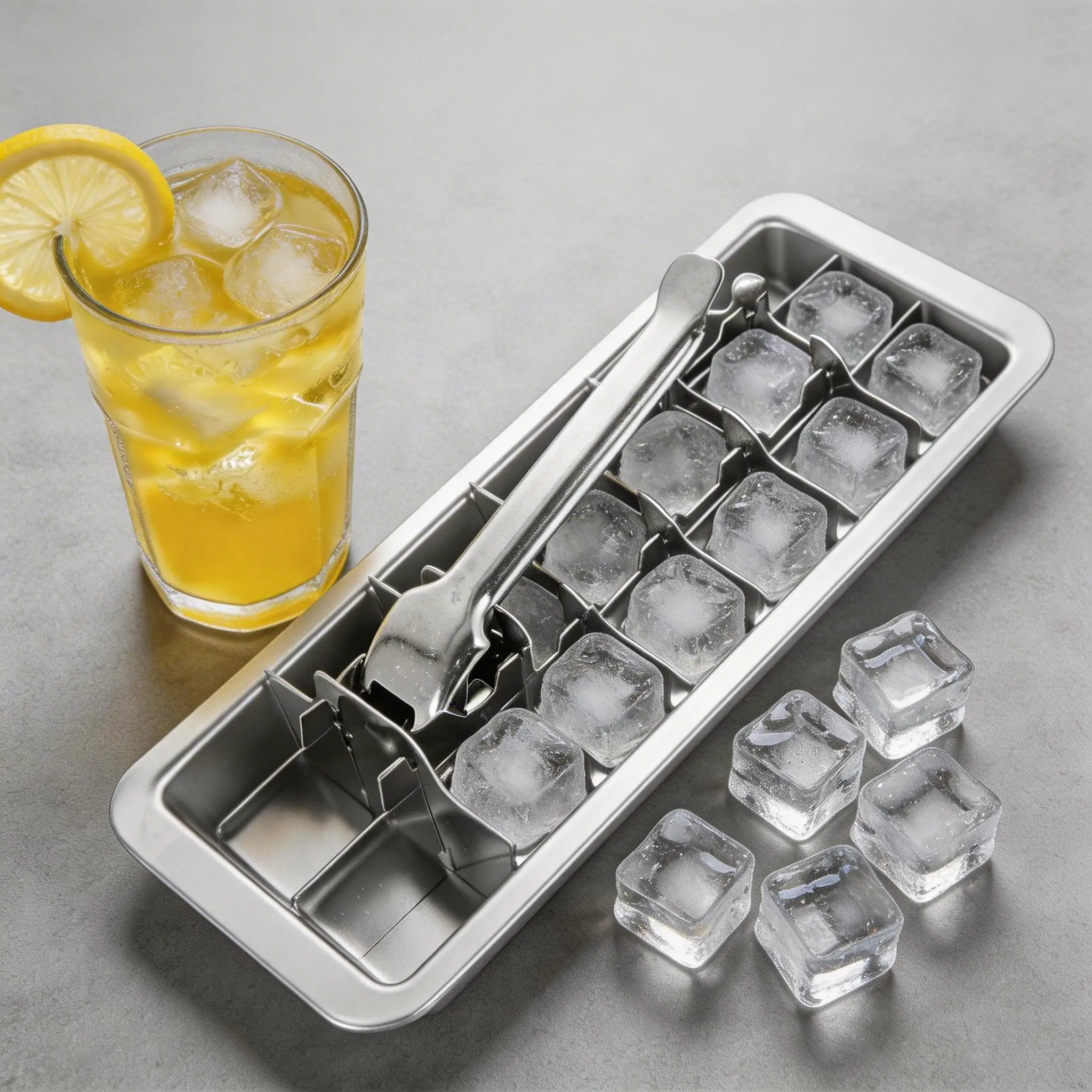 18-Slot-Eiswürfelschalen aus Metall, Eiswürfelform aus Edelstahl, Lebensmittelqualität, Gefrierschrankform, abnehmbare, verstollte Form für Saft, Schokolade, Pops