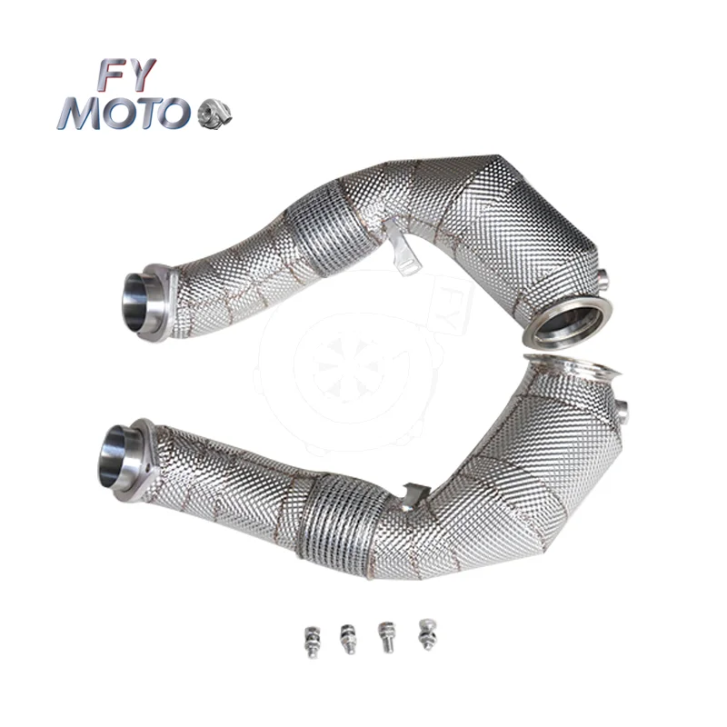 

Downpipe for BMW V8 N63 550i 650i 750Li X5 X6 X5M X6M 2011-2017 with Heat Shield