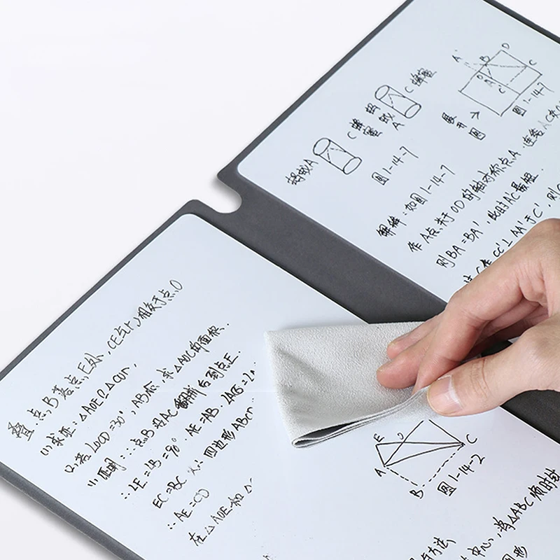 A5 Reusable Whiteboard Notebook Book With Free Whiteboard Pen Erasing Cloth Weekly Planner Portable Notebooks