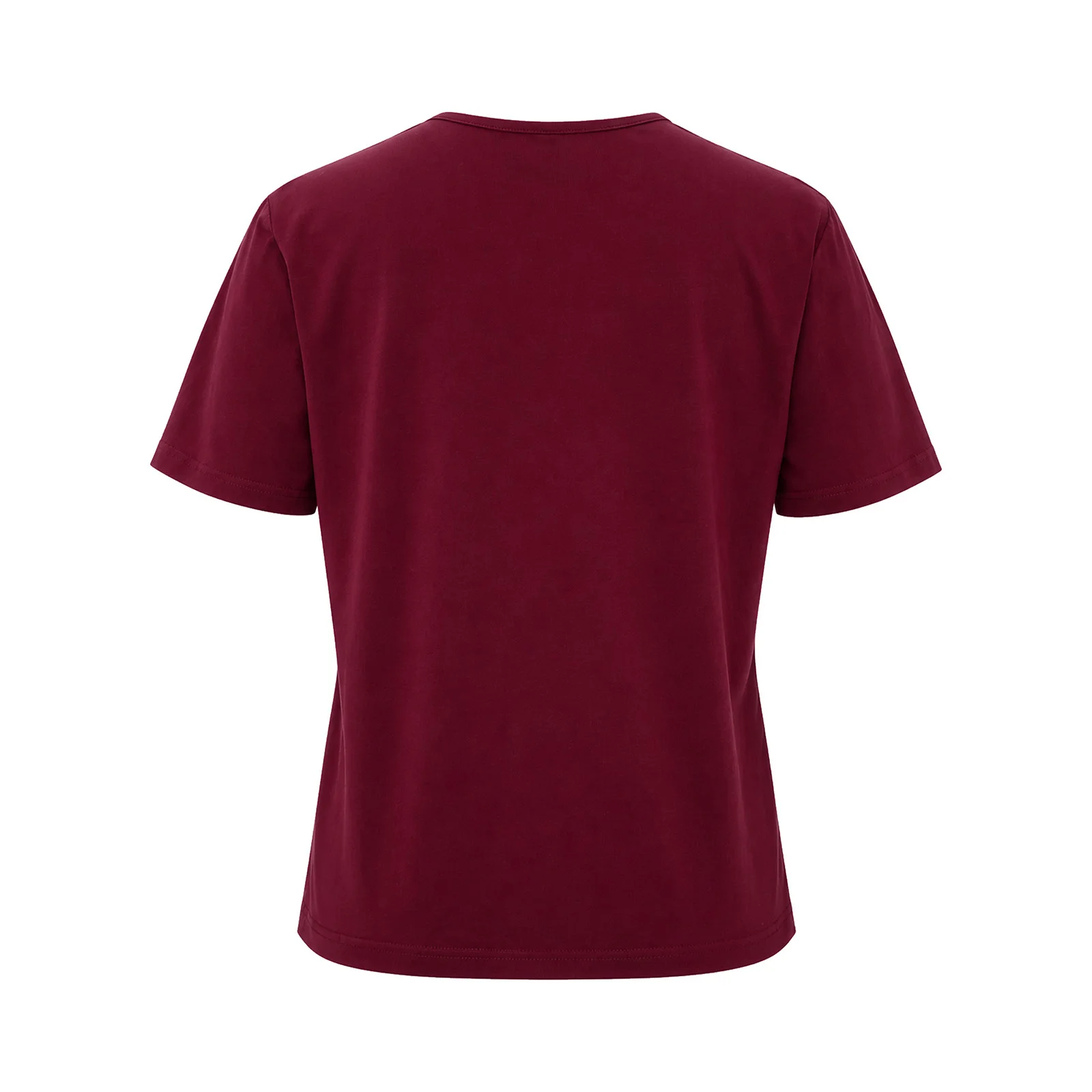 Women Adaptive Shirt Round Neck Short Sleeve Press Buttons Shoulders Sides Top for Post-operative Recovery Nursing Home