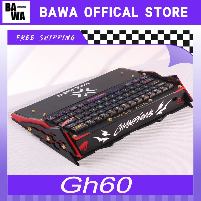 

Gh60 Mechanical Keyboard Kit/Shell Wired Acrylic Customization Rgb Hot Swap Mech Style Keyboard For Pc Gamer Accessories Gifts