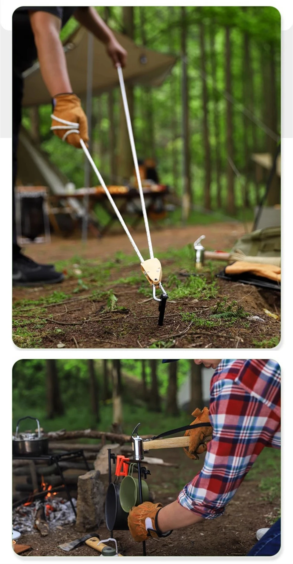 Robuste Zeltnägel aus geschmiedetem Stahl, langlebige Bodenheringe für Outdoor-Zelte, Vordächer, Gartendekoration und Camping – Detail 10