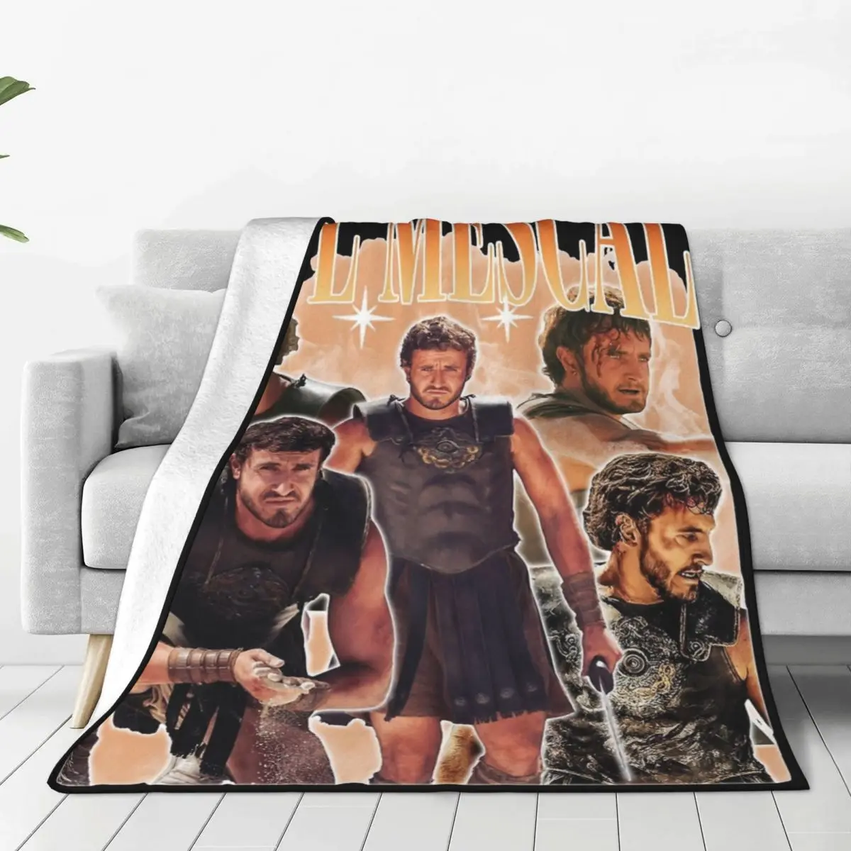 Gladiator Warm Soft Blankets Paul Mescal Travel Office Plush Throw Blanket Fluffy Living Room Flannel Bedspread Sofa Bed Cover