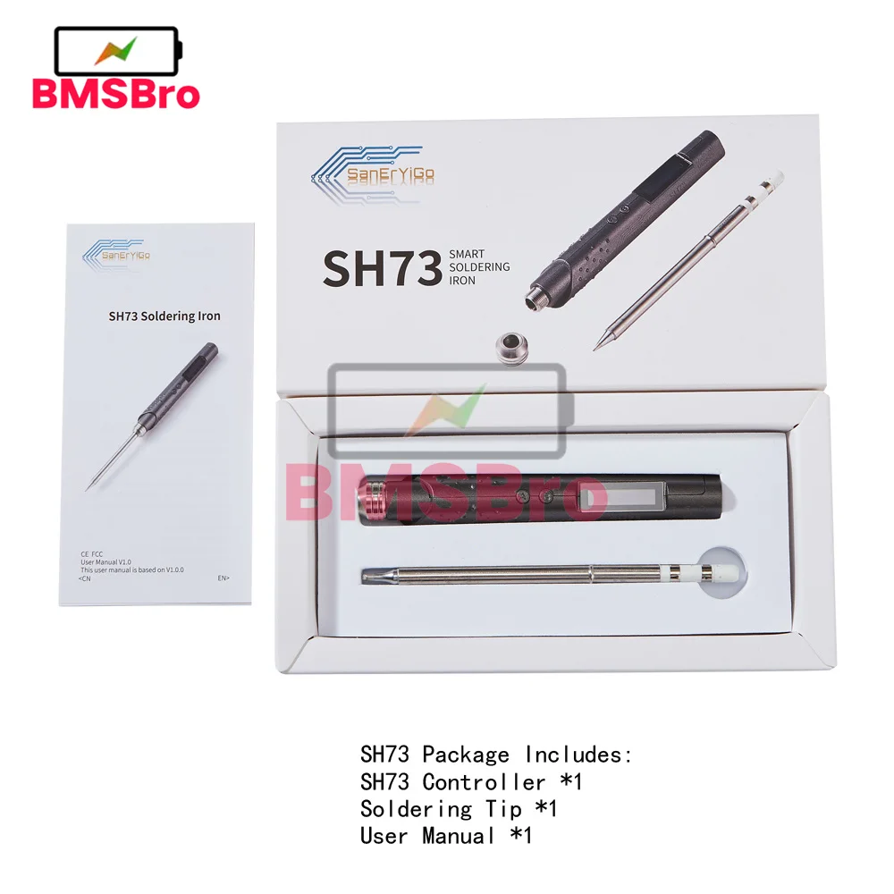 SH73 OLED 65W 12-24V 100-400℃ Adjustable Soldering Iron Station DC5525 SH-K SH-KU SH-D24 SH-BC2 SH-C4 SH-I iron Tips Set of Tool