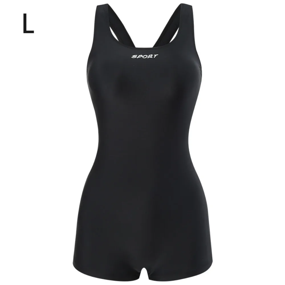 

Flat Corner One-piece Swimsuit With Chest Pad Plus Size Women's Swimsuit Conservative Design Chlorine Resistant Beach Swimsuit