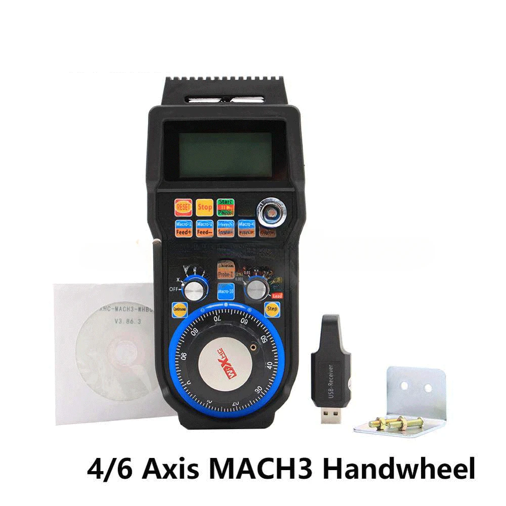 Handwheel Manual USB Receiver 40M Transmission WHB04B Engraving Handwheel Pendant MPG CNC USB MACH3 Wireless Handwheel 4/6Axis