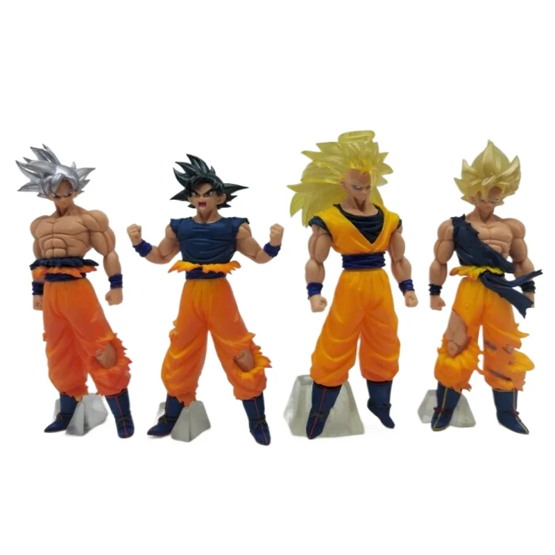 Figura de Anime de Son Goku de la Serie Dragon Ball Ultra Instinct Super Saiyan, Juguete en Cápsula Gashapon de Bandai, Modelo Coleccionable, Regalos y Juguetes