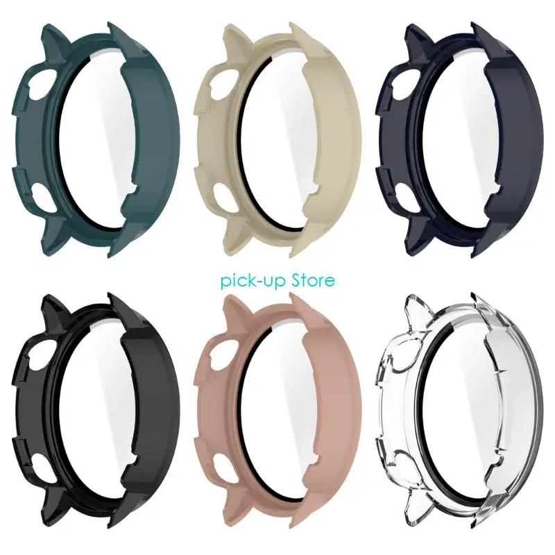 

Q5WA Hardened Glass PC Shielding Cover Impact Resistant Clear Cover strong Protective Case for Watch Mini
