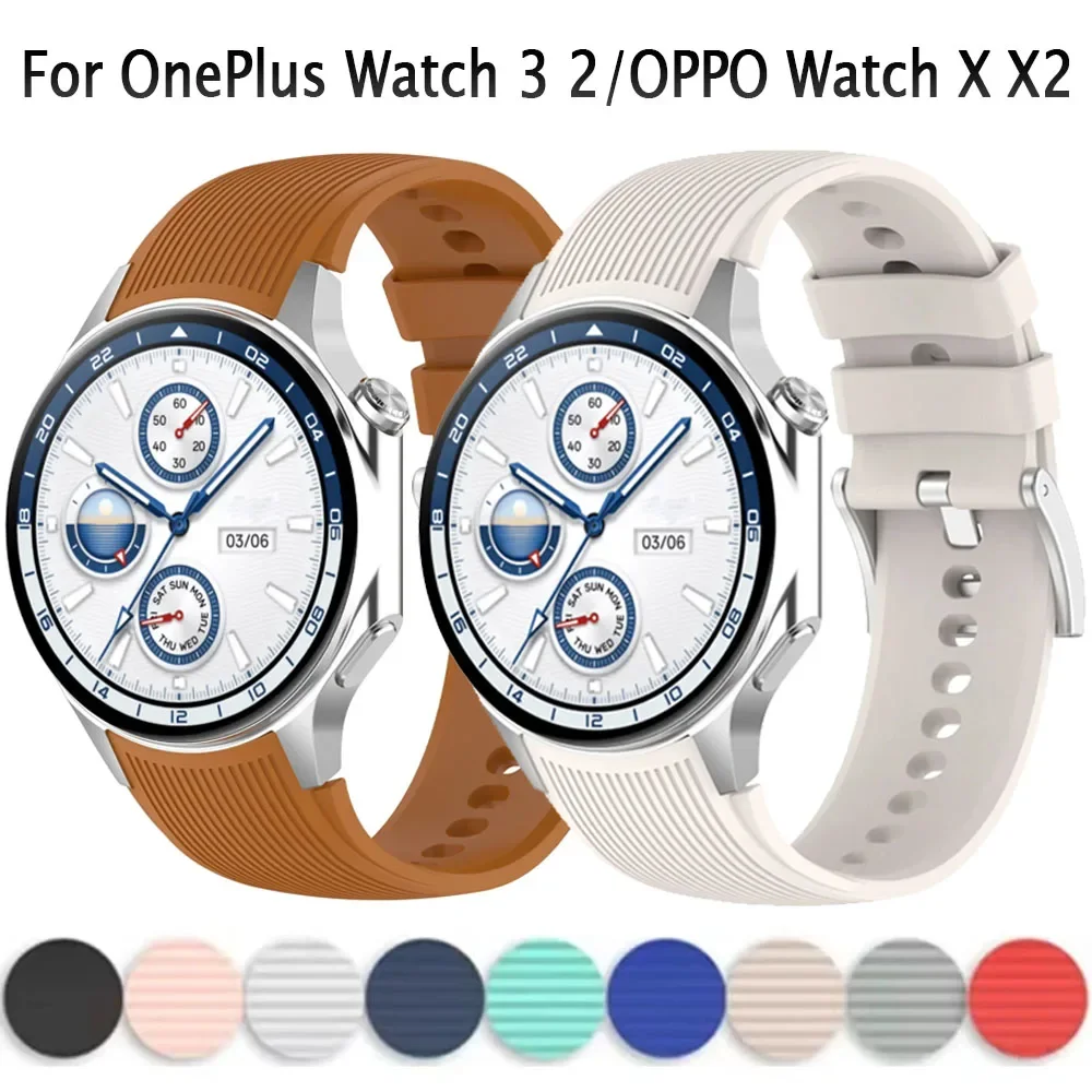 حزام أصلي لساعة OnePlus 3/2 SmartWatch حزام بديل من السيليكون معصمه لساعة OPPO X X2 ملحقات سوار الفرقة