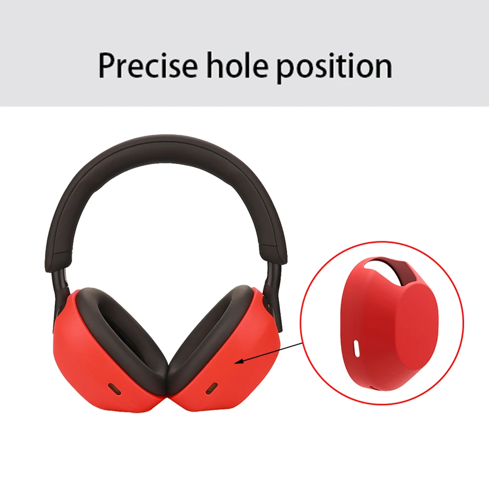 1 Pair Headphone Shell Cover For Sony WH-1000XM5 Headphones Cover Wear-resistant Silicone Protective Cover Headset Accessories