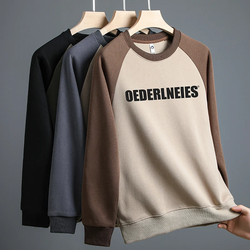 2024 NEW  Autumn and Winter Men's Sweater Trend Multi color Design round Neck Loose Elastic Casual Long Sleeve Clothes