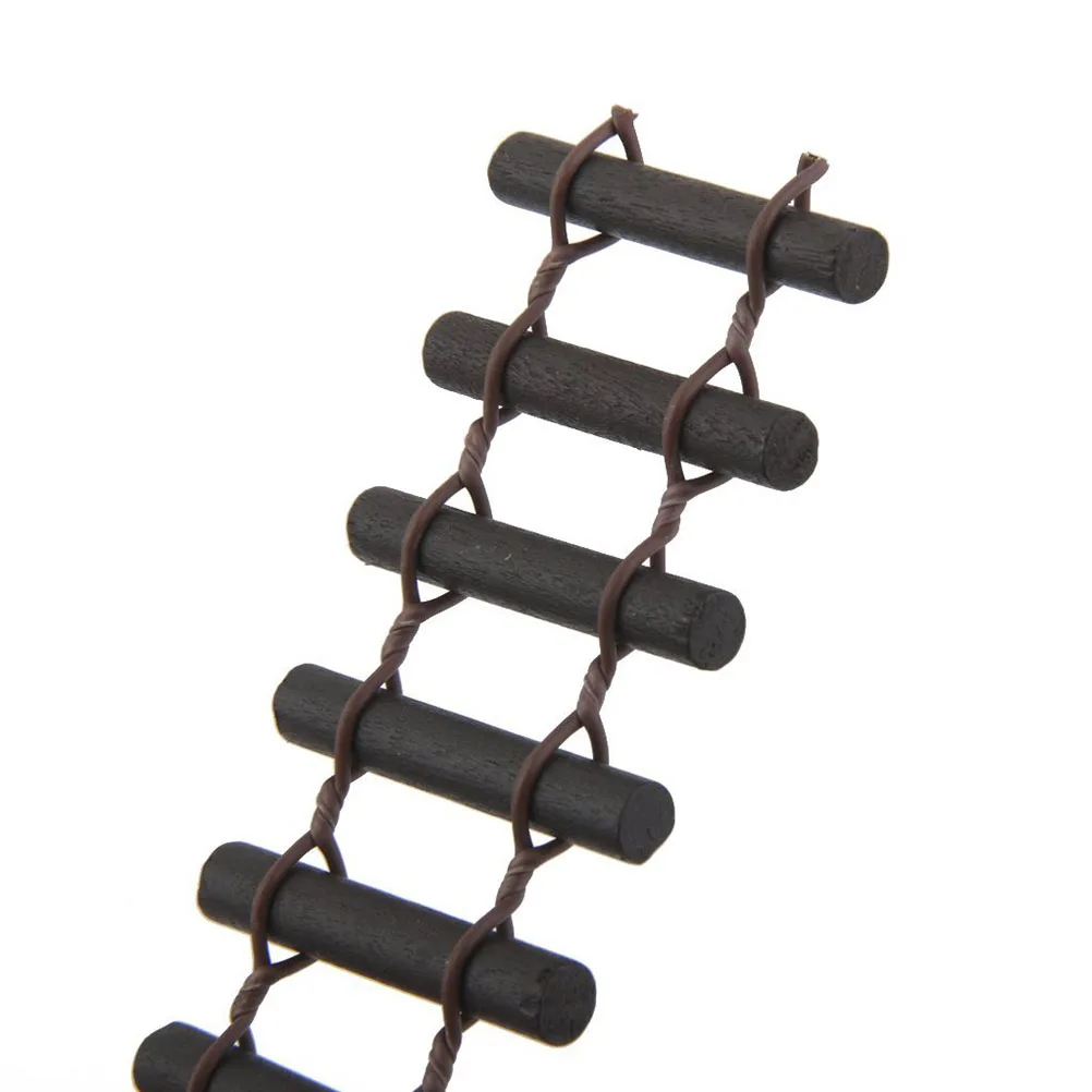 

10PCS Mini Log Fence Decorative Resin Bonsai Garden Props Coffee Color 3x10cm Realistic Shape L scaping Accessories