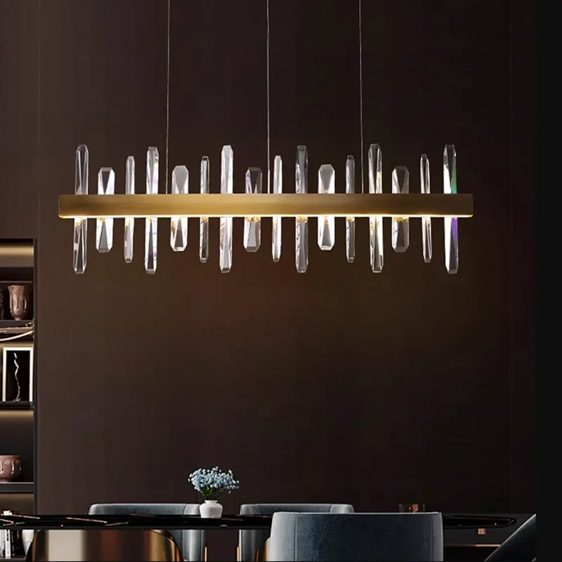 

Postmodern restaurant front desk pendant light American-style minimalist dining table bar counter crystal lamp